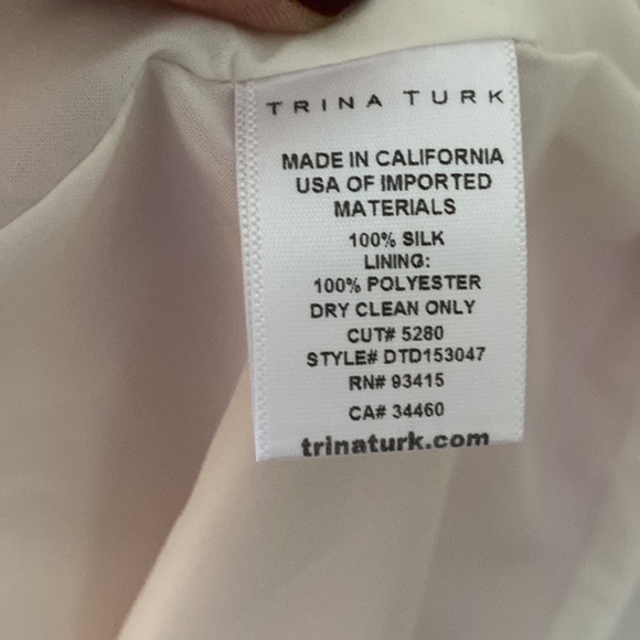 Trina Turk 100% Silk Halter Dress Size 8 - Picture 9 of 12